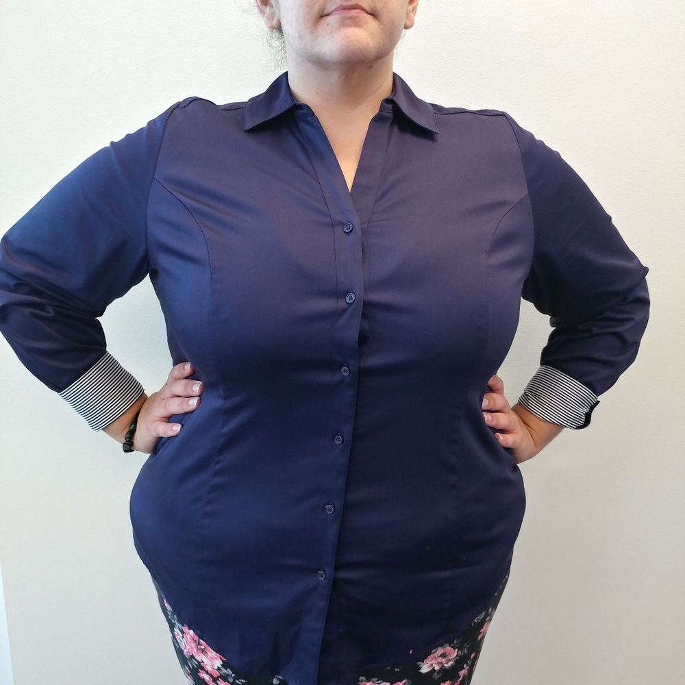 NWT Lane Bryant Fitted, Buttoned Shirt